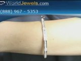 14K White Gold Diamond Bangle BC-5