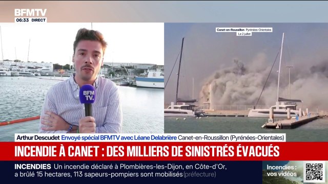Incendie: un entrepôt détruit par les flammes sur le port de Canet-en-Roussillon