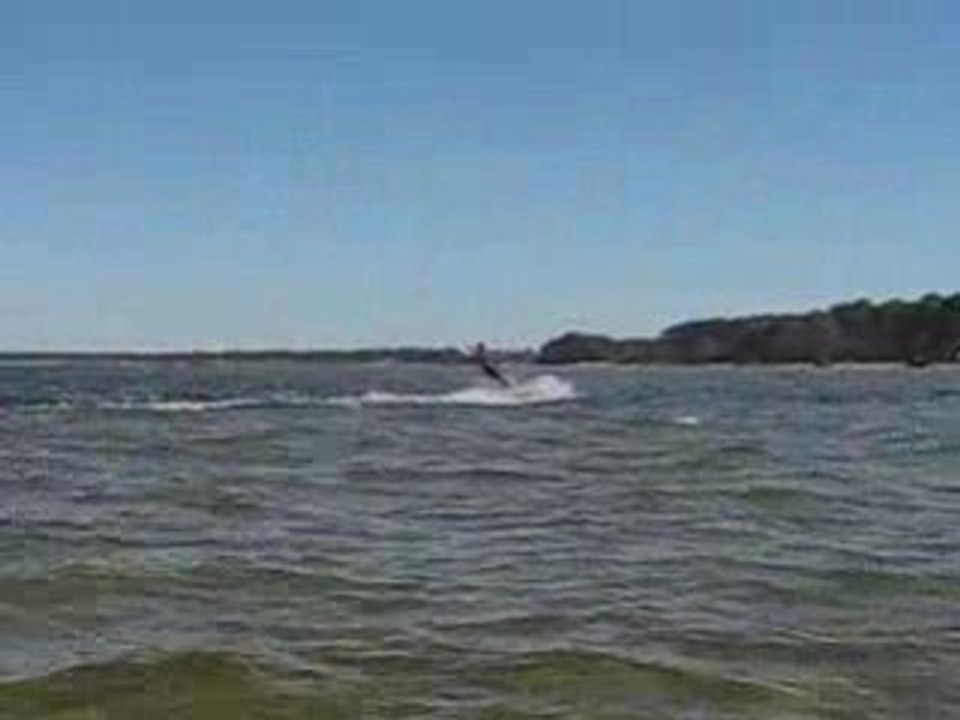 Session kitesurf au lac de Biscarrosse