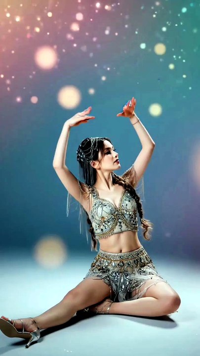 Elegant Belly Dance Performance | Stunning Golden Costume | Click to Visit Our Website for More Videos