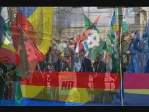 Bucharest ROMANIANS anti-Kosovo independ. demonstration 2008