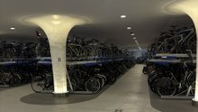 Le parking à vélos de la gare