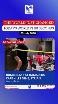 Bomb blast at Damascus cafe kills nine, Syrian state media say