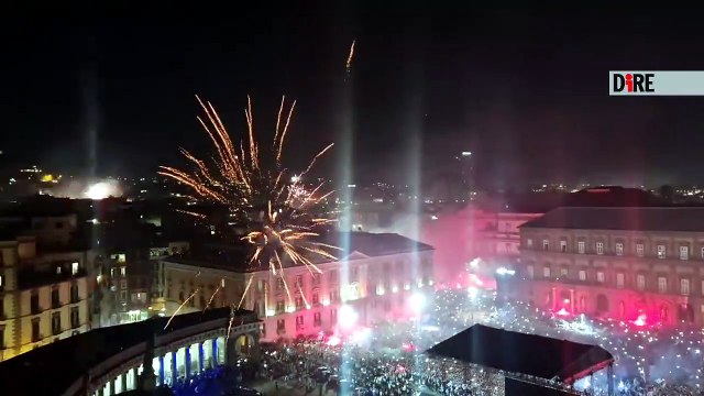 Piazza del Plebiscito festeggia lo scudetto del Napoli