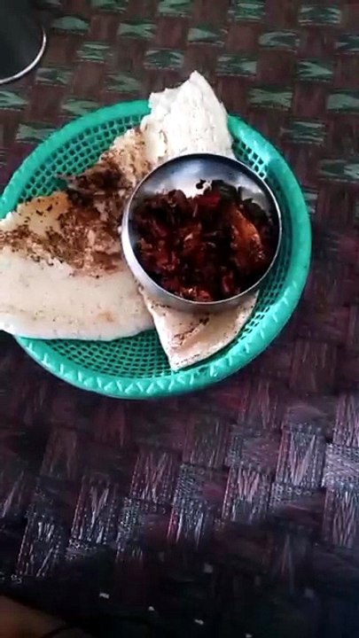 My chicken fry and rice roti