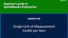195 -  Single Unit of Measurement (UoM) per item