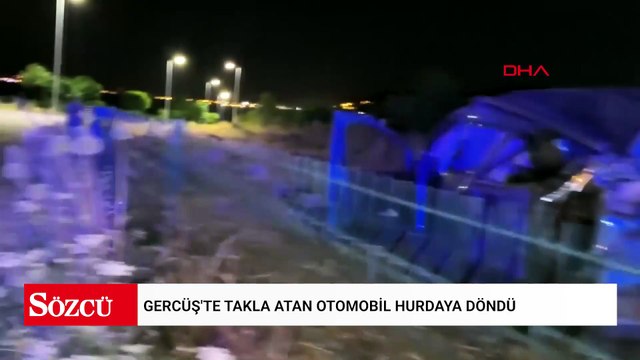 Gercüş'te takla atan otomobil hurdaya döndü; sürücü yara almadan kurtuldu