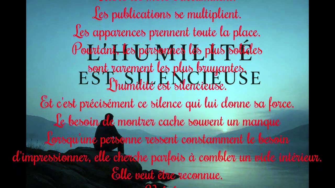 PAROLES DE KHAL ( L'HUMILITÉ EST SILENCIEUSE )