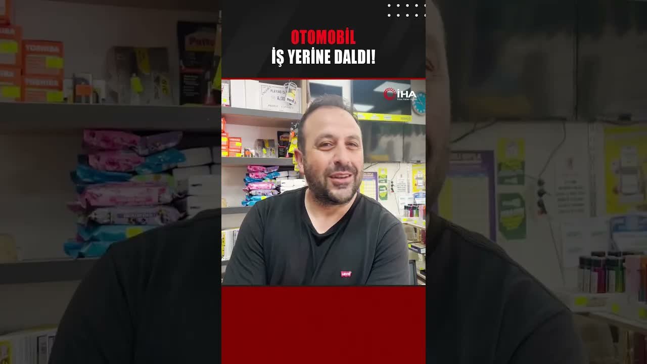 Artvin'de Otomobil İş Yerine Daldı!