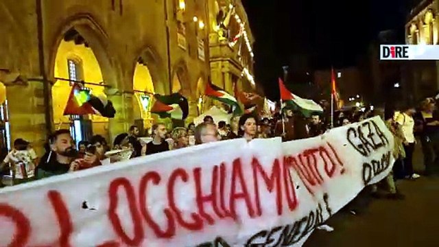 Mille in piazza, corteo per Gaza a Bologna: Stop genocidio