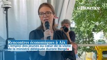 Rencontres économiques d'Aix : L'emploi des jeunes au cœur  de la visite de la ministre déléguée Aurore Bergé