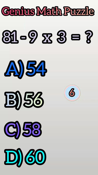 Genius Math Puzzle