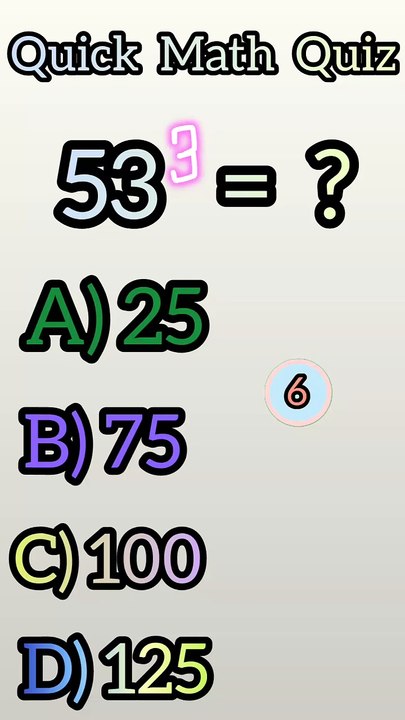 Quick Math Quiz