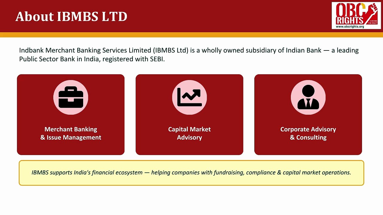 IBMBS LTD Recruitment 2026