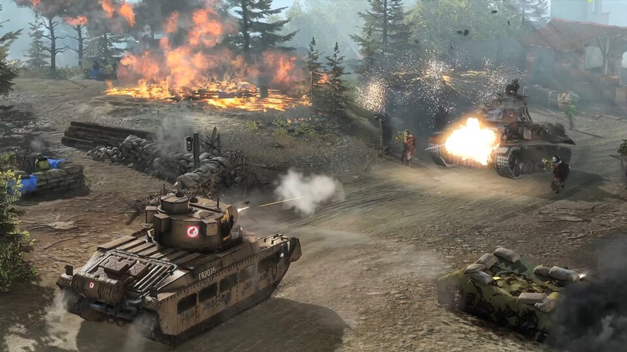 In company of heroes 3: final stand verteidigen wir unsere basis verzweifelt gegen übermächtige angriffswellen