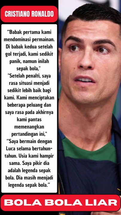 Komentar CR7 setelah Portugal kalahkan Kroasia