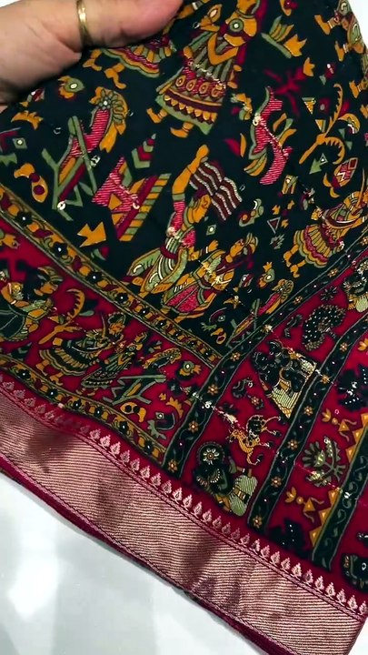 Printed Modal Crape Sarees in Hubli and India at Rajsilkvilla