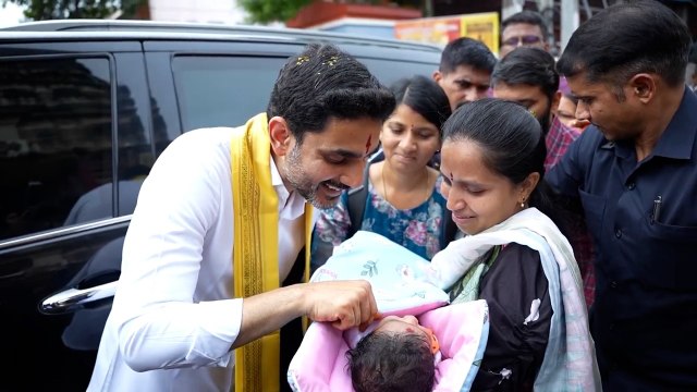 Nara Lokesh At Mangalagiri Temple | మంగళగిరి లక్ష్మీ నరసింహస్వామి ఆలయం | Asianet News Telugu