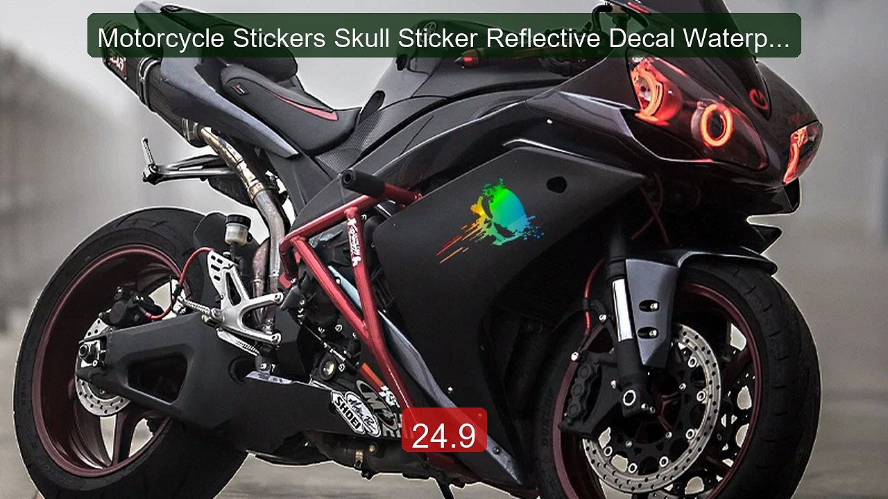 Motorcycle Stickers Skull Sticker Reflective Decal Waterproof ... -- Best Buy 2026 | Great Quality!
