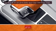 For Audi A6 A7 C8 (2019-2025) Sport Gear Shift Knob Cover B... -- Top Pick 2026 | Unbeatable Price!