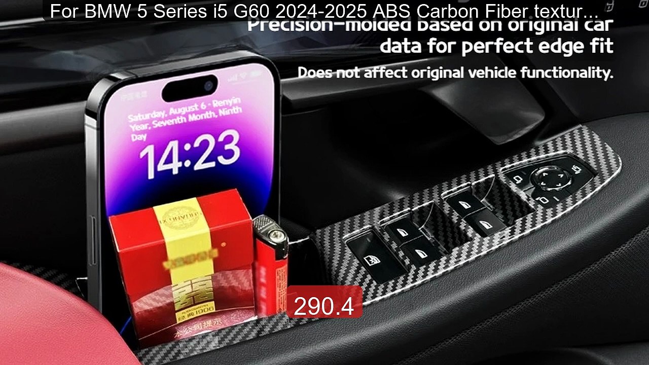 For BMW 5 Series i5 G60 2024-2025 ABS Carbon Fiber texture Car win... -- Best Deal 2026 | Shop Now!