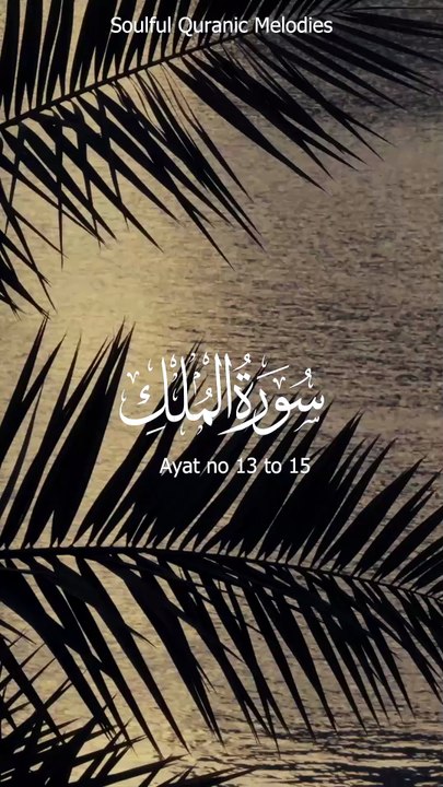 Surah Al Mulk Ayat no 13 to 15