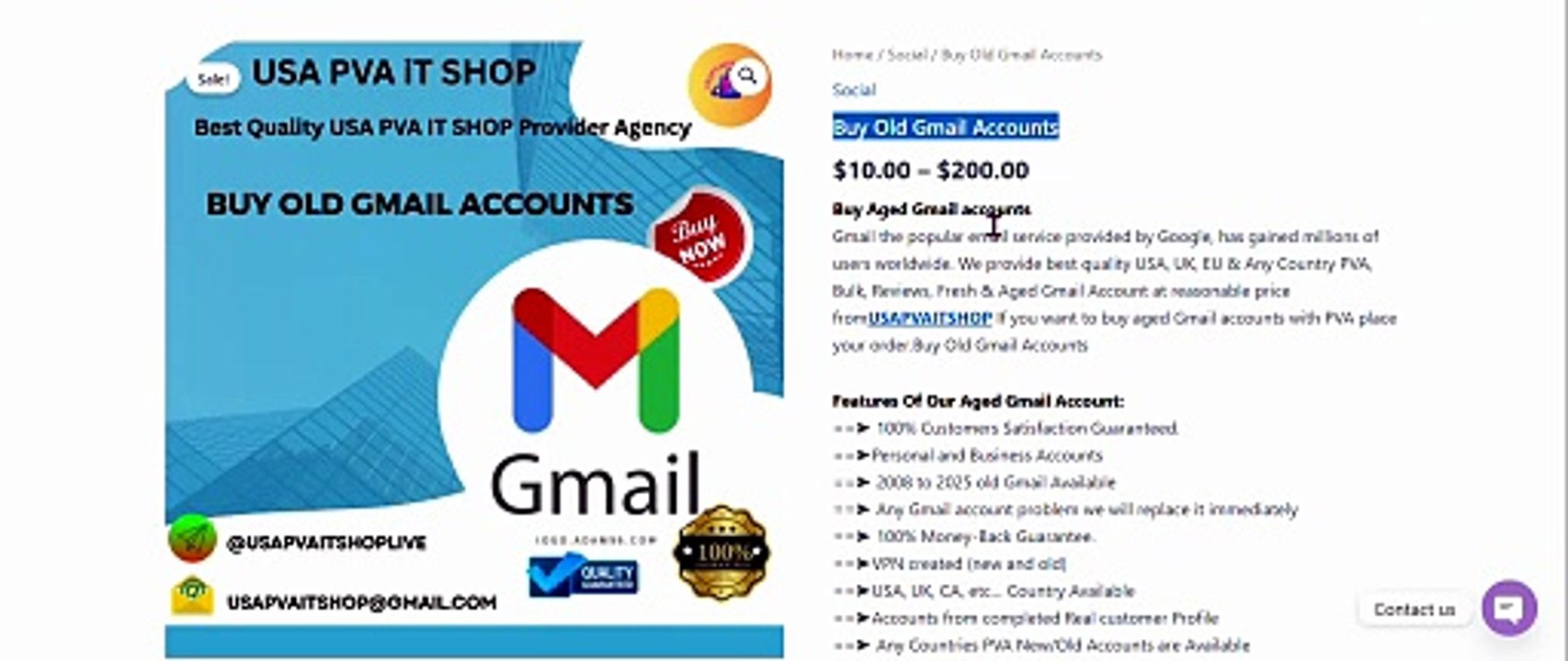 Best 80 Sites to Purchase Old Gmail Accounts (2FA, Aged ...