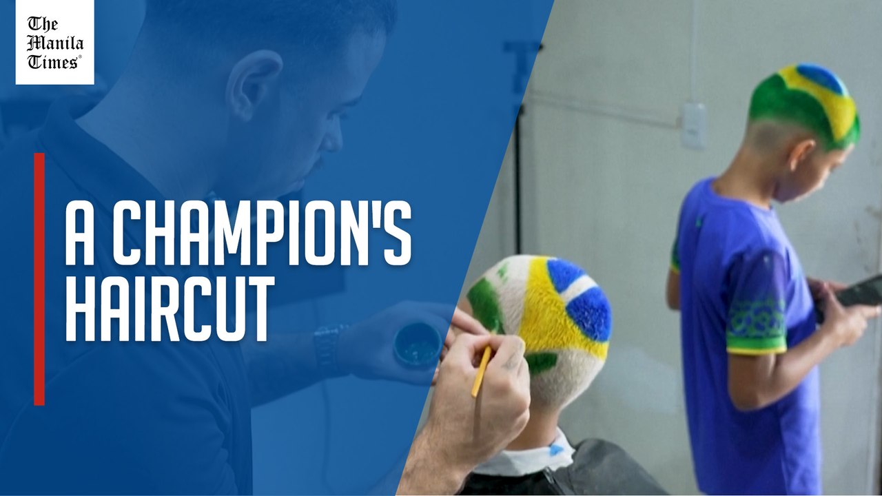Barber shaves World Cup dreams into Brazilian fans' hair