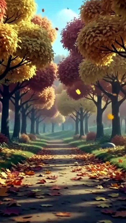 Autumn Season for Kids 🍂 | Falling Leaves Animation #Shorts