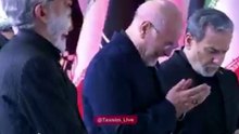 لحظة بكاء رئيس البرلمان الإيراني محمد باقر قاليباف في وداع علي خامنئي