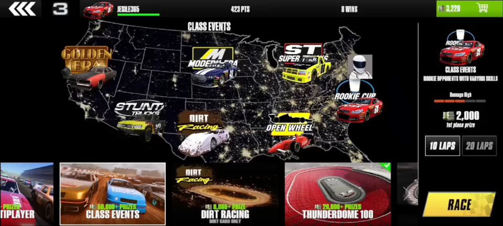 Stock car race  simulator