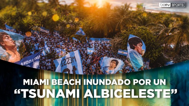 🇦🇷🌊 ¡MIAMI BEACH SE PINTÓ DE ALBICELESTE!
