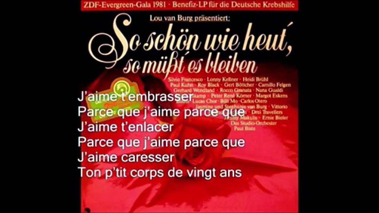 Lou van Burg  J'aime t'embrasser