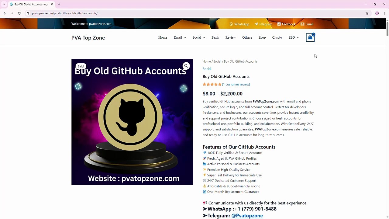 Buy Old GitHub Accounts: 50 Trusted .......