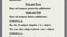 Anglicam linguam Latine disce: Disce quomodo verbis *is*, *am*, *are*, *was*, *were*, *shall*, et *will* in lingua tua materna—scilicet Latina—utaris