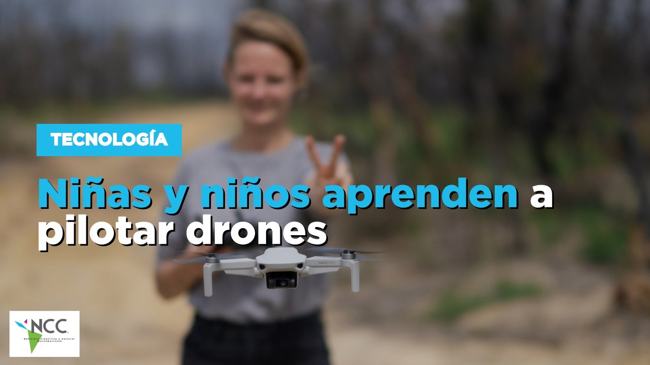 Niñas y niños aprenden a pilotar drones