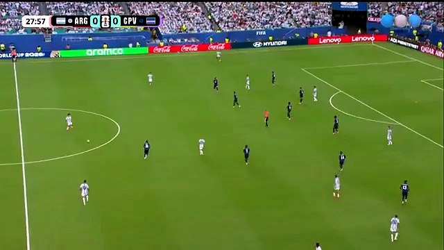 El gol de Messi para abrir el marcador: Argentina 1- Cabo Verde 0