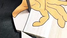 ASMR Hand Gesture Drawing on Wood | Relaxing Wood Cutting Art