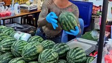 Amazing Thai Gangster Watermelon Cutting Skills