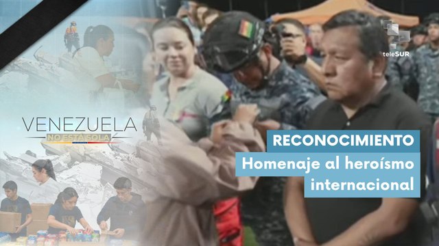 Pdta. (E) Delcy Rodríguez condecora a rescatistas internacionales