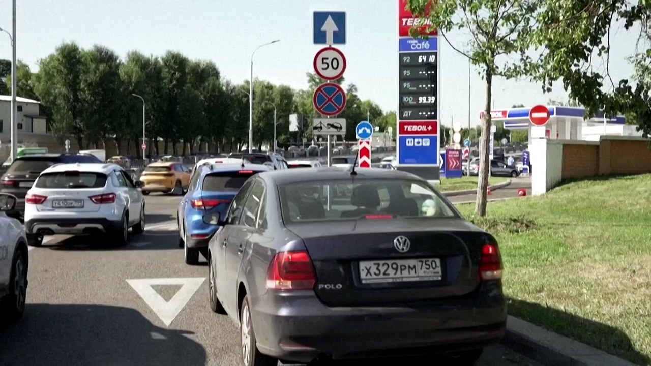 Why Russians are having to queue for hours for fuel