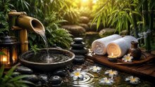 Gentle Piano & Flowing Bamboo Water | Relaxing Music for Sleep, Study & Stress Relief