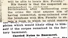 Monday, 2nd June 1913 Frank Asked Room to Conceal Body Believes Lanford