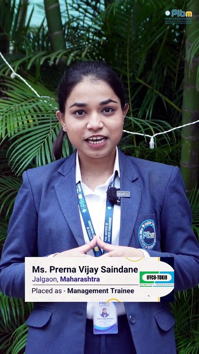 PIBM to IFFCO Tokio General Insurance | MBA & PGDM Placements | Ms. Prerna Vijay Saindane | Batch 2024–26