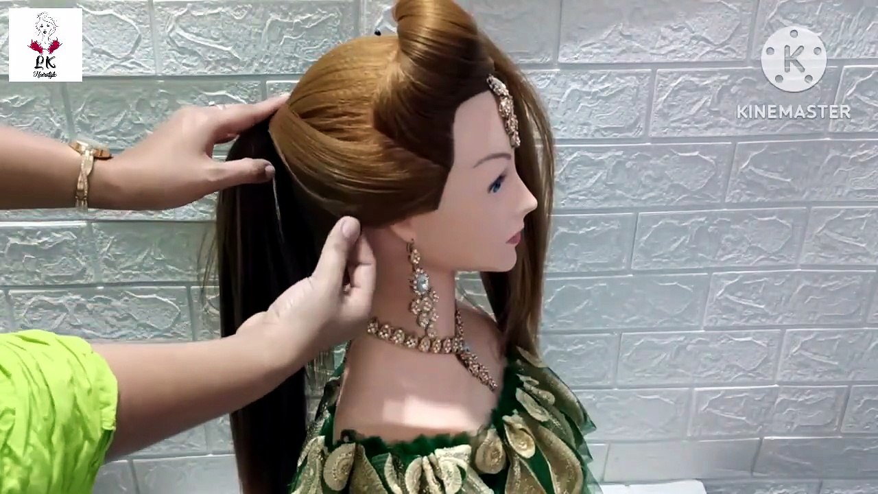 Easy bun hairstyle for girls wedding