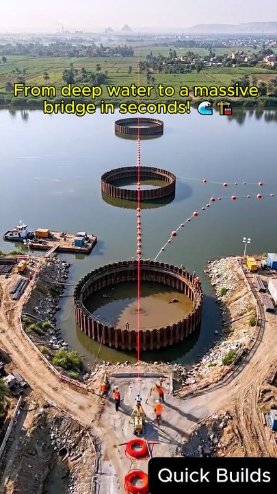 Building a Massive Bridge Over Water: Ultimate Engineering Time-lapse! 🏗️