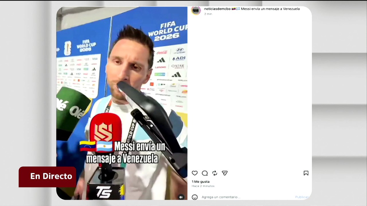 Campeón del Mundo Lionel Messi envía mensaje de solidaridad y fortaleza al pueblo venezolano