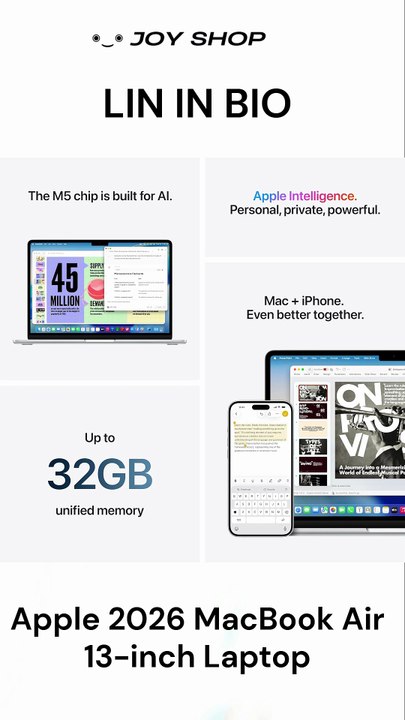 The NEW 2026 M5 MacBook Air is INSANE! 💻🚀 #shorts #MacBookAir #AppleM5 #TechShorts #AppleIntelligence #LaptopReview #MacBook2026 #Gadgets