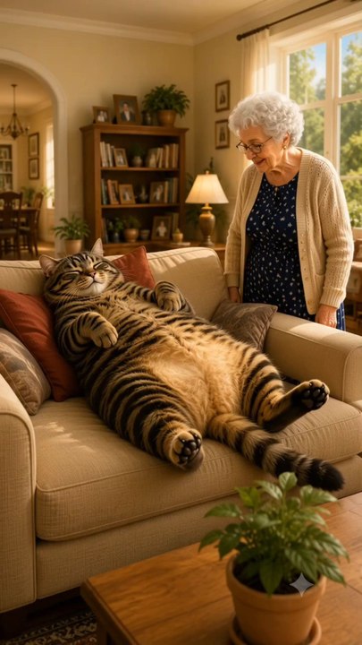 Rico the Cat is an irreplaceable helper for his beloved grandma.