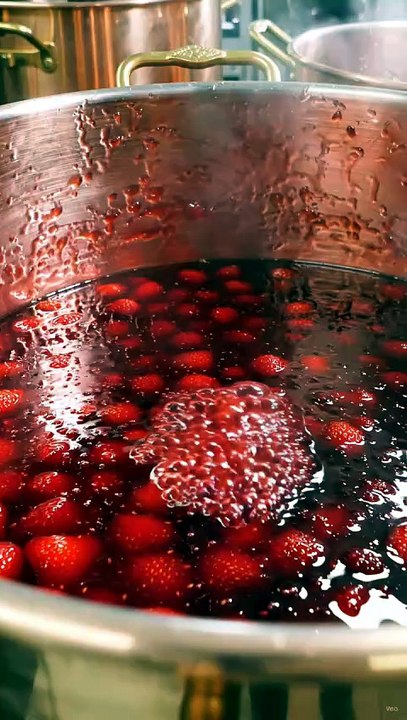 Strawberry Jam Factory Bubbling Process | Satisfying Food ASMR 🍓🏭